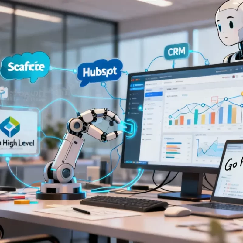 hubspot ai salesforce einstein go high level crm ia pyme
