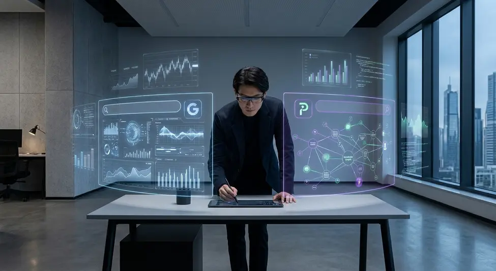 perplexity vs google, investigación mercado ia, buscador con ia, perplexity pro características