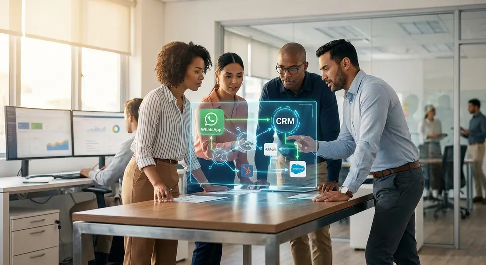 whatsapp crm integración, n8n whatsapp api, automatizar whatsapp business, conectar whatsapp hubspot
