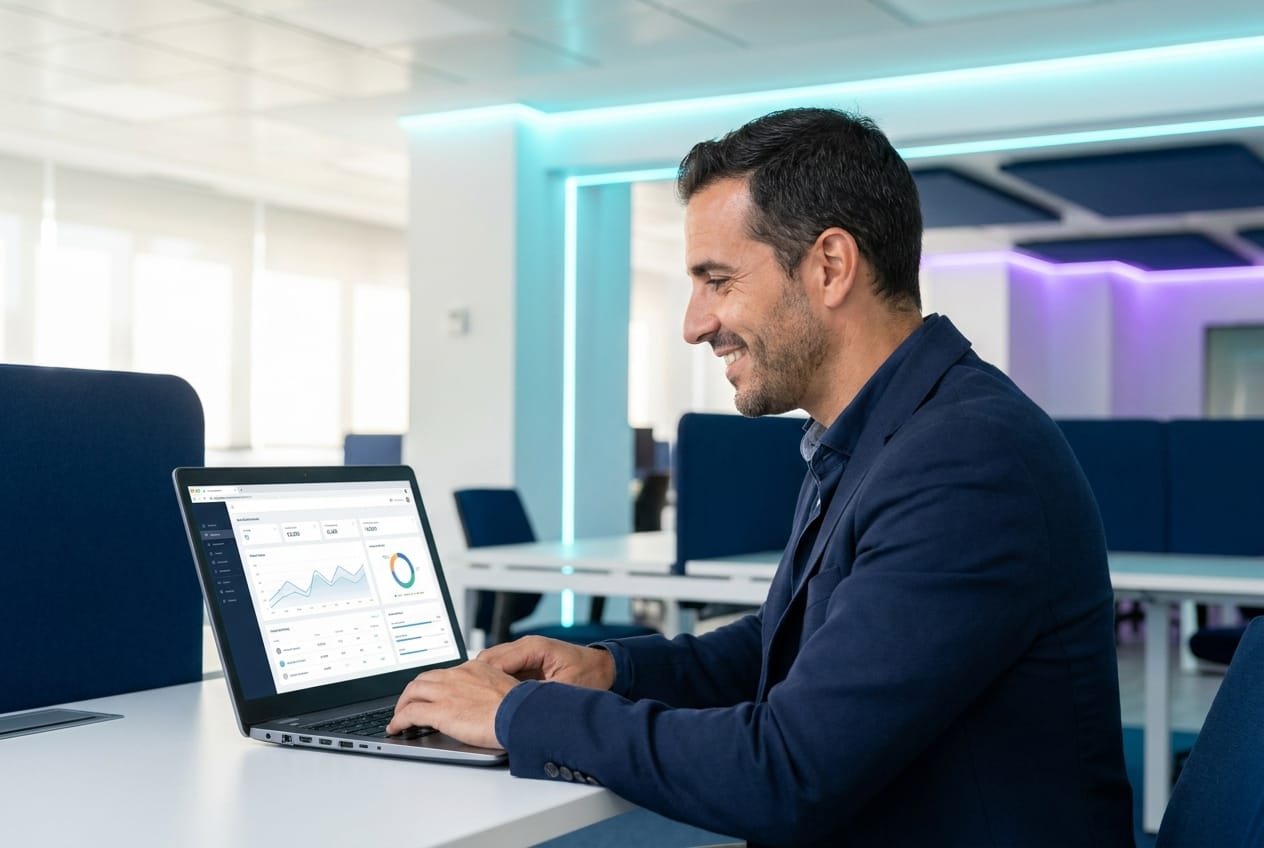 Software de presupuestos automáticos generando un presupuesto profesional