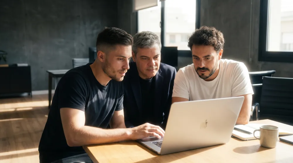 Equipo de Flownexion configurando un agente de voz con IA para atender llamadas